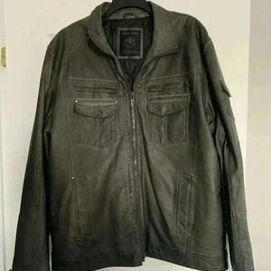 Point Zero faux leather  sports jacket. Ptp 23” length 30”